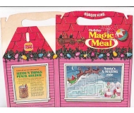 Burger King Vintage 1981 Holiday Magic Meal Box w/ Raindeer Card Tricks