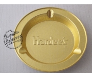 HARDEE’S ASHTRAY Foil Gold tone Round, Unused, Mint Vintage