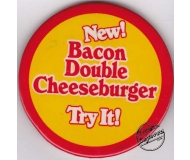 1982 BURGER KING New Bacon Double Cheeseburger “Try It” Pin-back