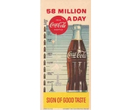 Blotter COCA-COLA 1957 Advertising Over “58 Million a Day” “Sign of Good Taste” Ephemera