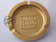 BURGER KING CORP ASHTRAY Metal Gold tone Smooth Round Unused Mint Vintage