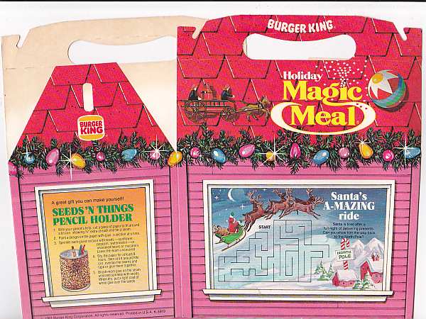 1985, Burger King, "Un-Used" Double Cheeseburger Box (Scarce /  Vintage)