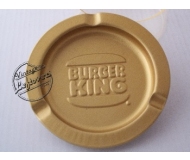 BURGER KING CORP ASHTRAY Metal Gold tone Smooth Round Unused Mint Vintage