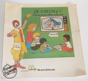 1978 MCDONALD’S with CAPTAIN KANGAROO & CBS Vintage Set of 8 PicturePages Booklets