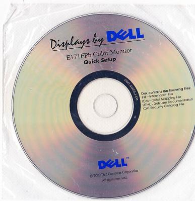 Dell OEM Reinstallation CDs – Microsoft Windows XP Professional w/ Service Pack 3 & Color Monitor Set-Up CD