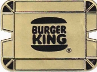 Vintage Ashtray BURGER KING Rare Gold Foil Cardboard, Unfolded & Unused