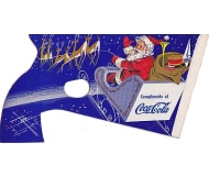 Coca-Cola Christmas Pop Gun 1950’s Santa Dark Blue Advertising Ephemera