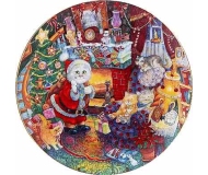 FRANKLIN MINT BILL BELL “NOT A CREATURE WAS PURRING” CHRISTMAS CATS PORCELAIN PLATE