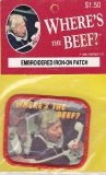 Wendy’s 1984 Patch “Where’s the Beef?” Embroidered Iron-on Mint in Package