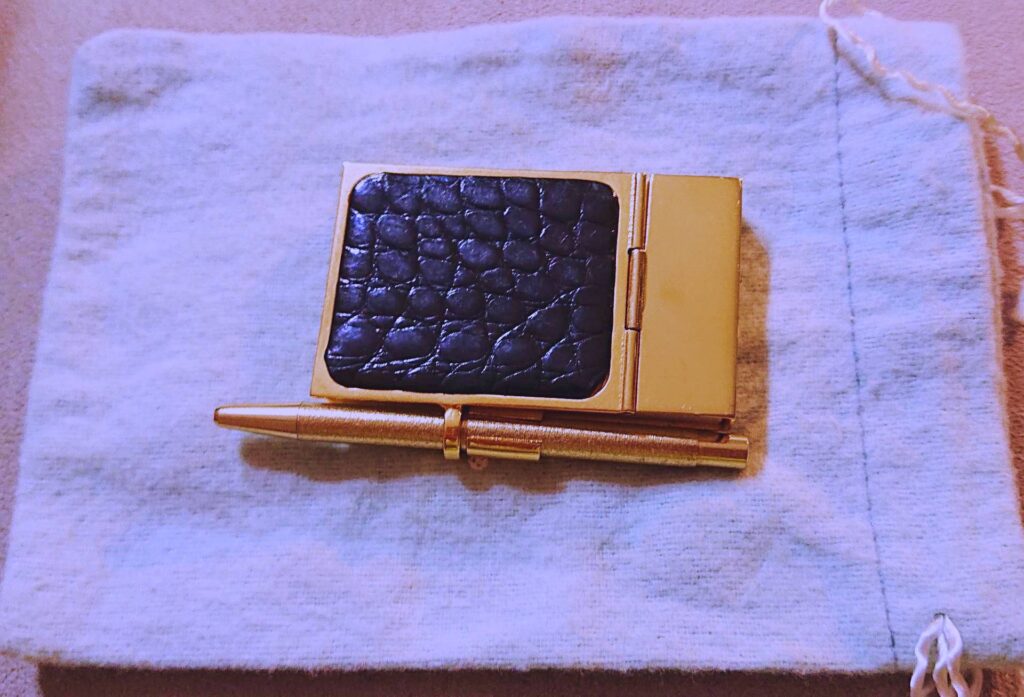 Judith Leiber Pad w Pen Minaudière front view